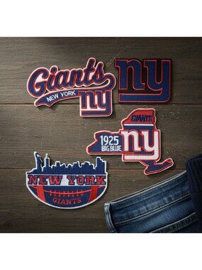 4pcs of New York Giants Embroidered 3in Iron On Patches